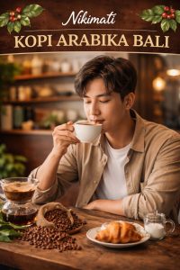 orang sedang meminum kopi