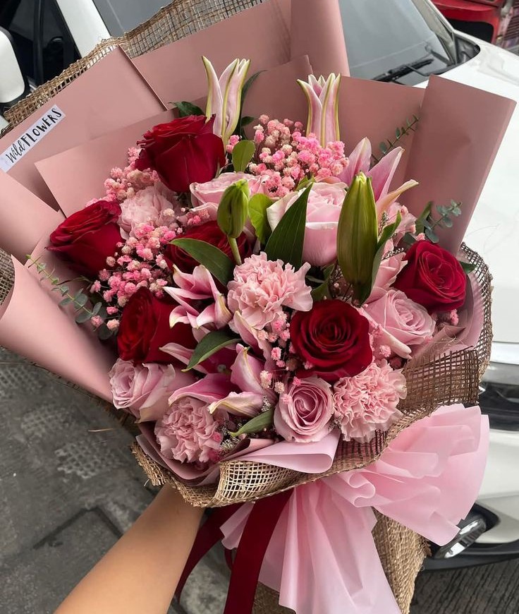 buket bunga mawar